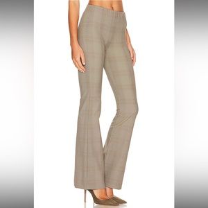 rag & bone | Simone Plaid Flare Pant in Beige Plaid | Size 4
